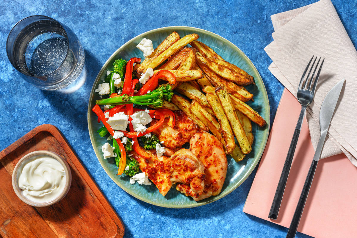 Honey Harissa Chicken Traybake