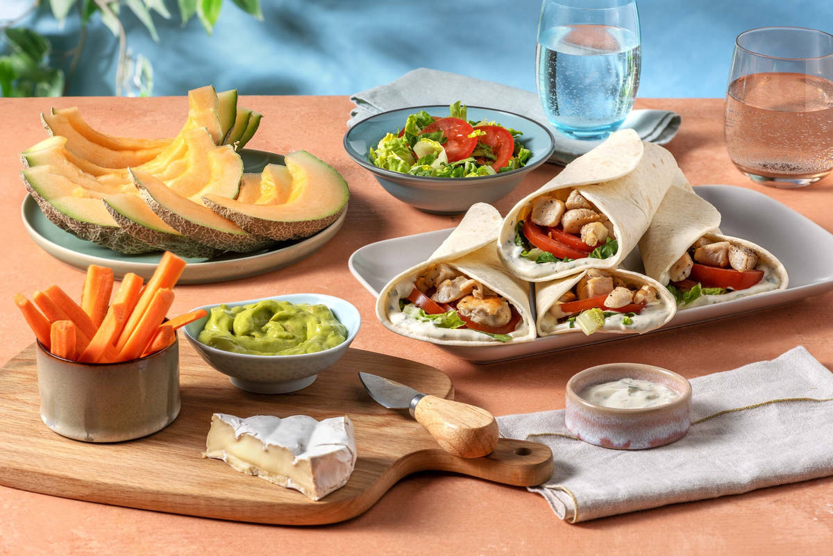 Box à partager : Wraps poulet, brie & melon