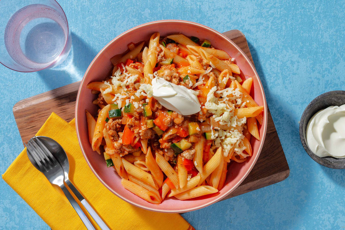 Snelle pasta op z'n Mexicaans