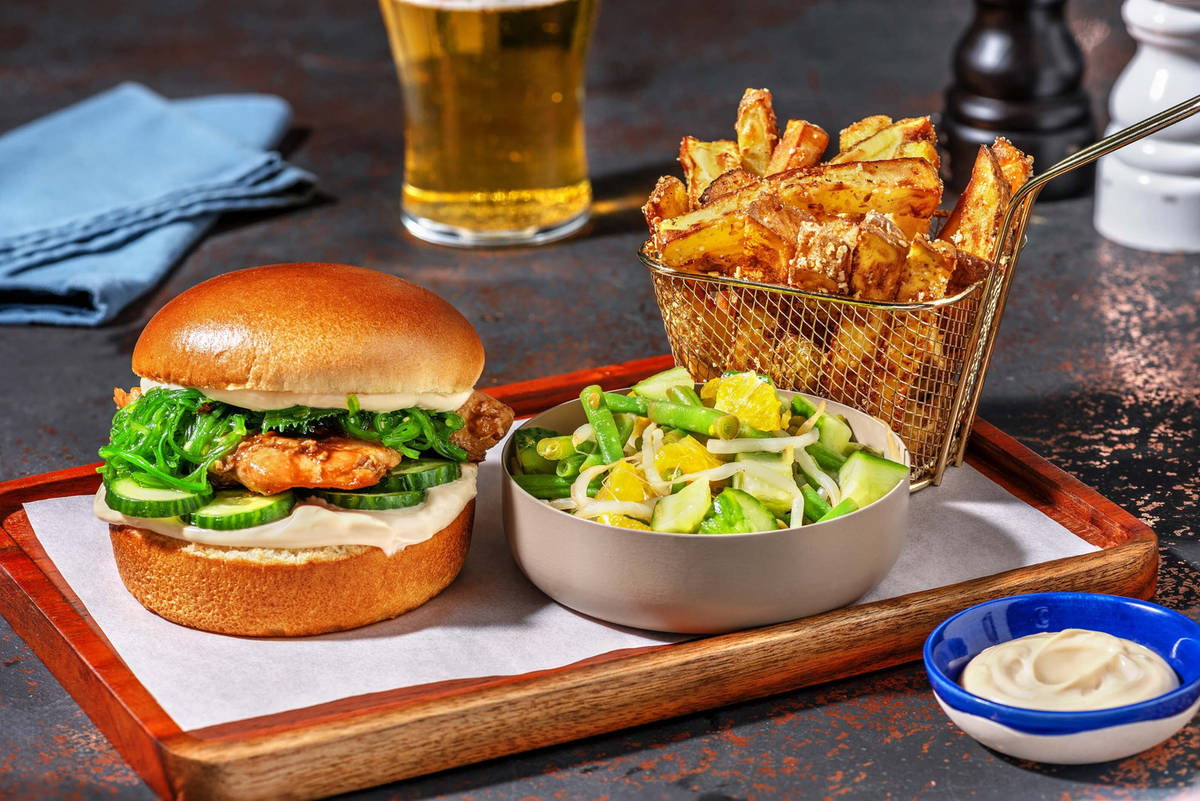 Burger de poulet à l'asiatique 