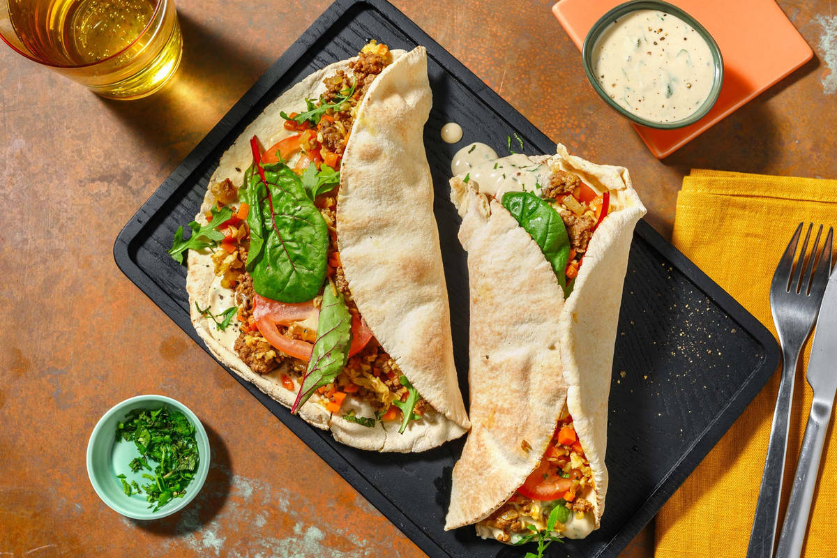 Libanees flatbread met rundergehakt en grillkaas