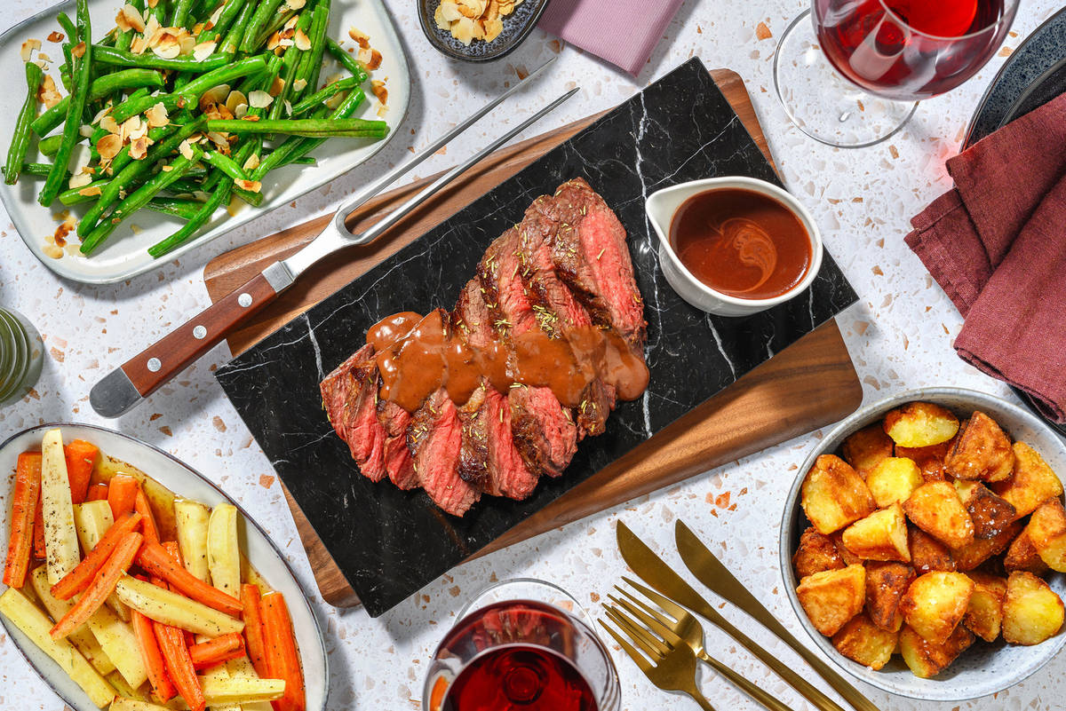 Rosemary Roast Beef and Red Wine Jus