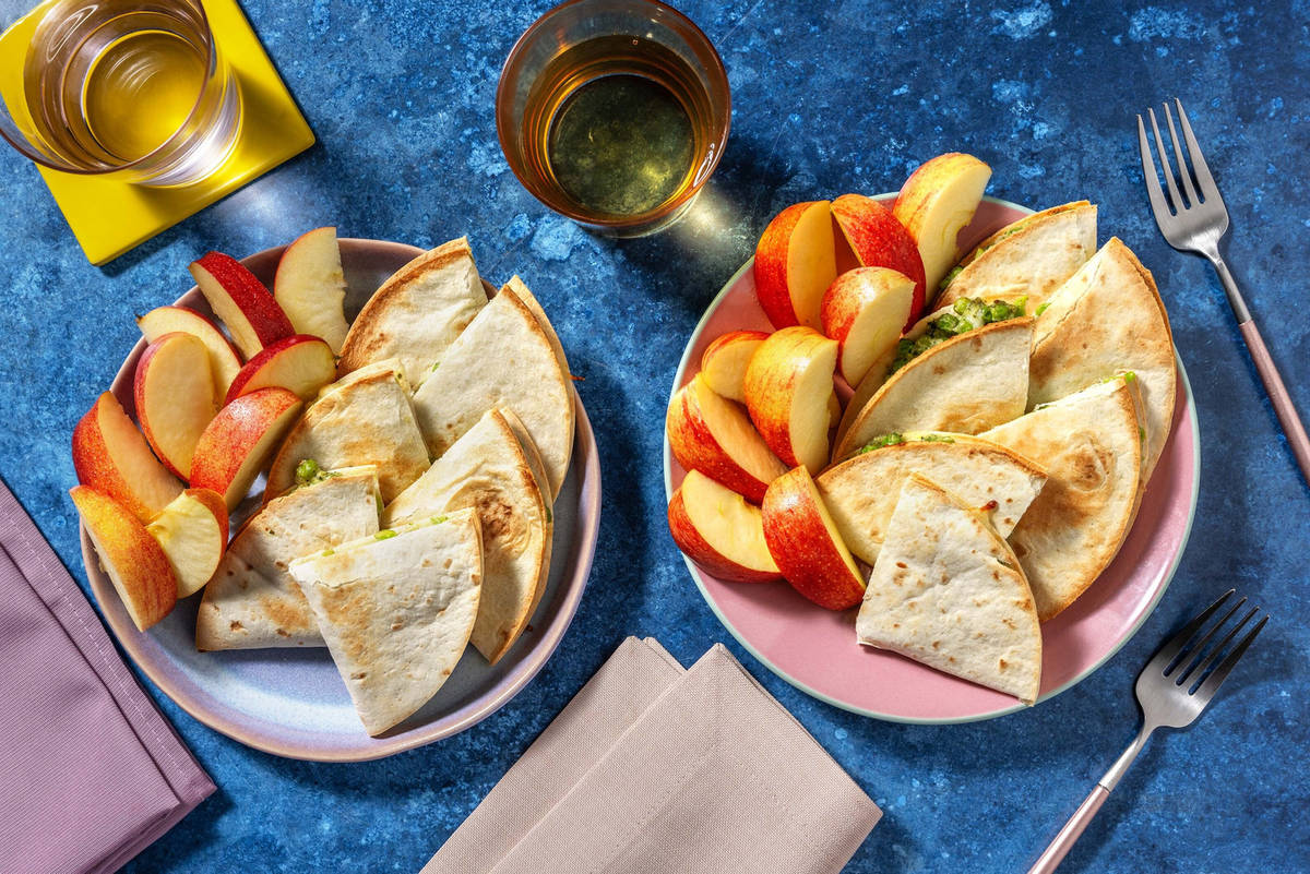 Kids' Easy Cheesy Pesto Quesadillas