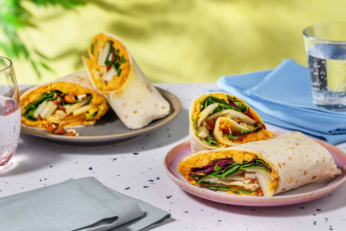 Curry-Spiced Chickpea Salad Wraps