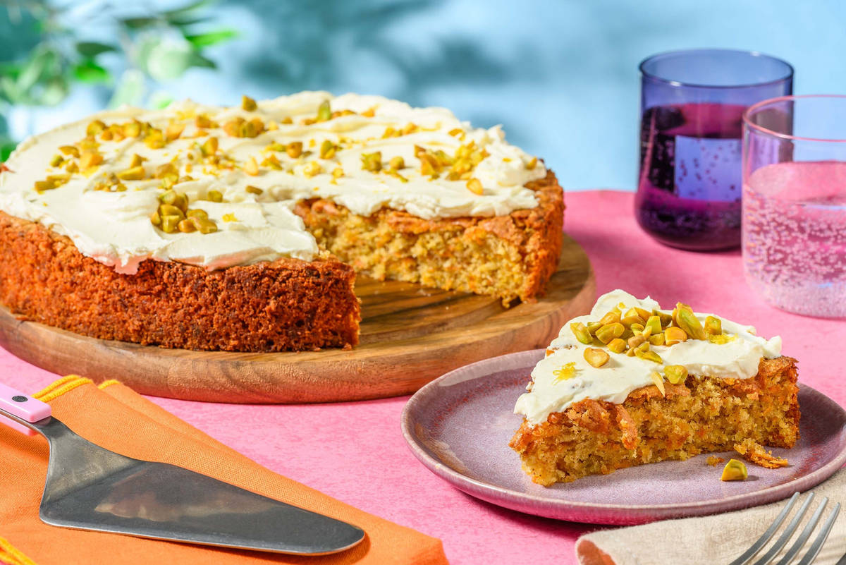 Carrot cake et glaçage au fromage frais et citron
