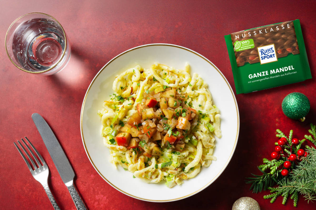 Spätzle in Raclette-Käse-Soße