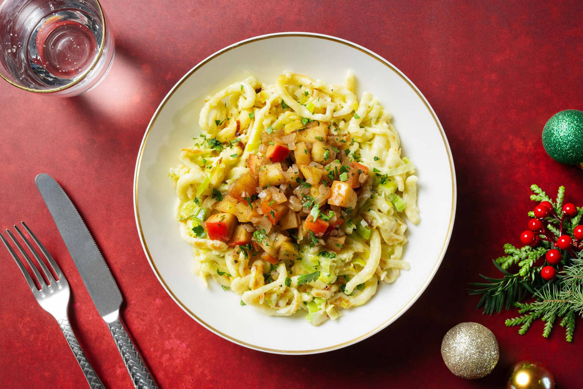 Spätzle in Raclette-Käse-Soße