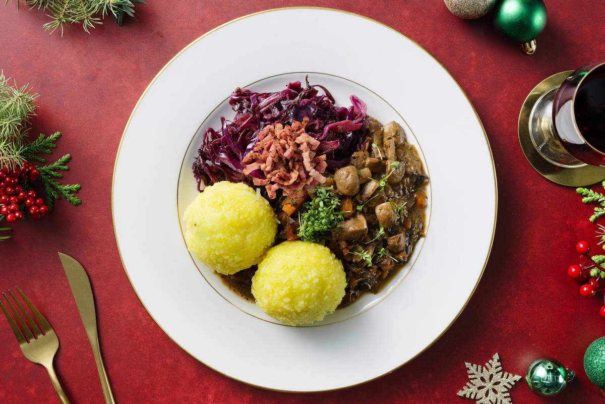 Maronen-Pilz-Ragout & extra Bacon