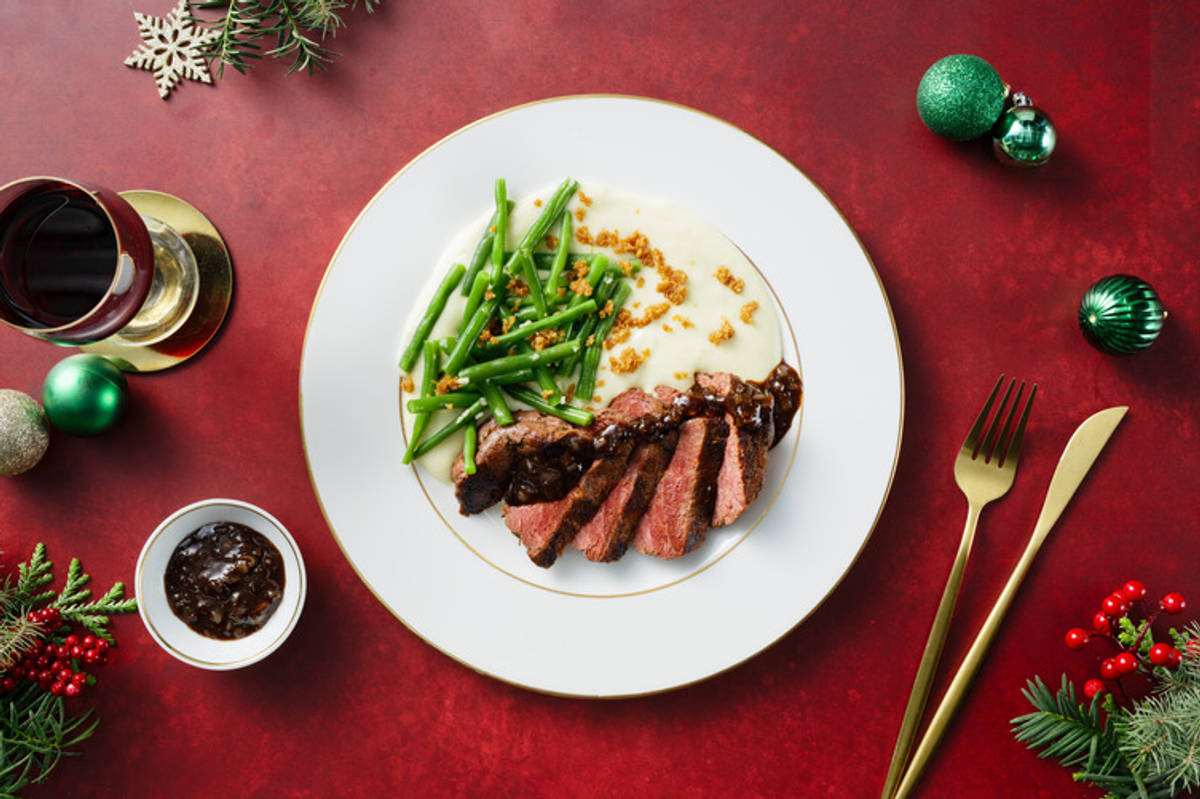 Bio-Rinderhüftsteak mit Pflaumensoße