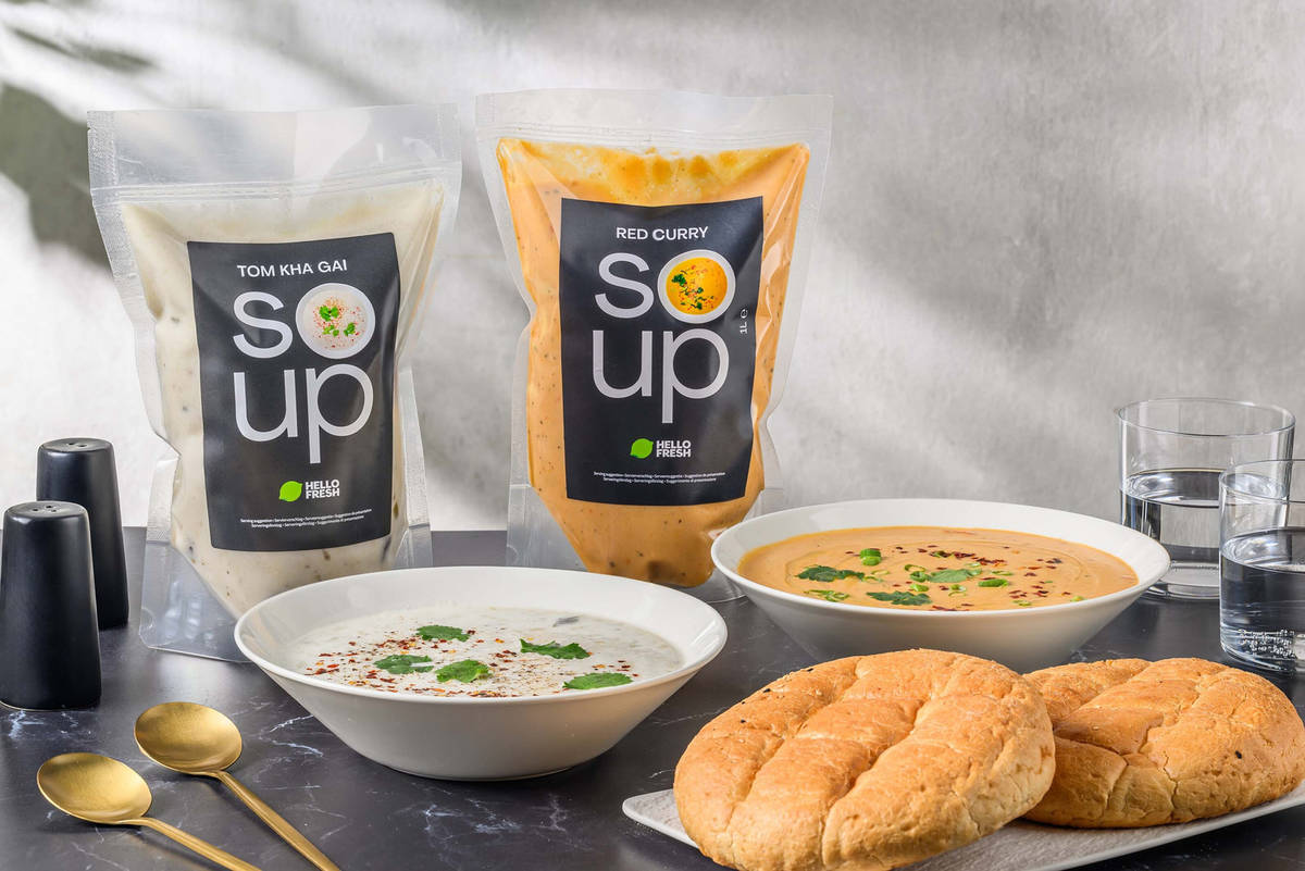 Thai Suppenduo mit Fladenbroten