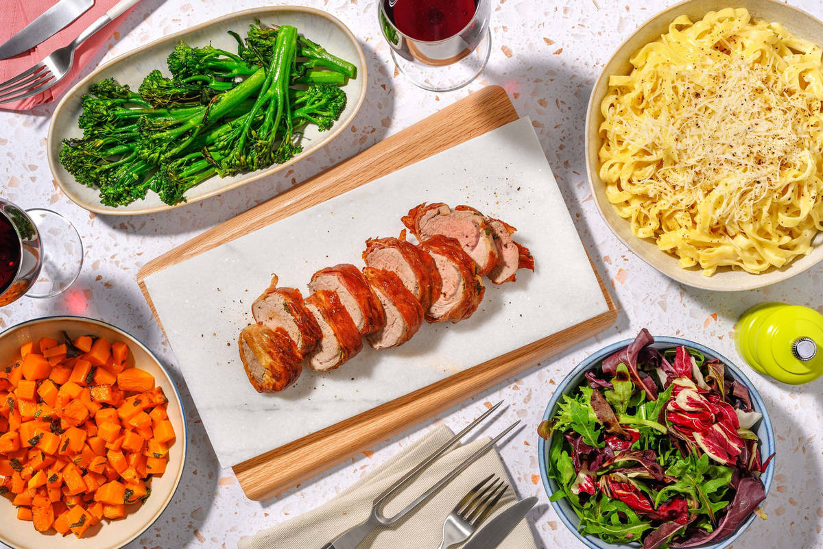 Saltimbocca-inspirerad fläskytterfilé