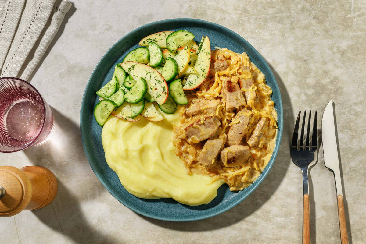 Kremet kål- og svinegryte