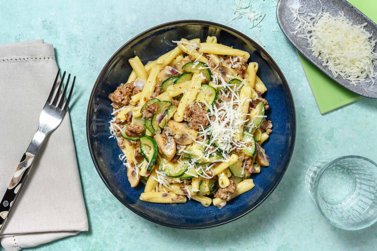Rigatoni met ragù bianco
