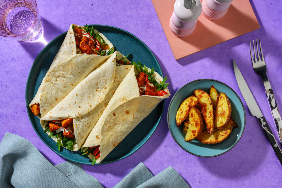 Mango Chutney Curried Chicken Wraps