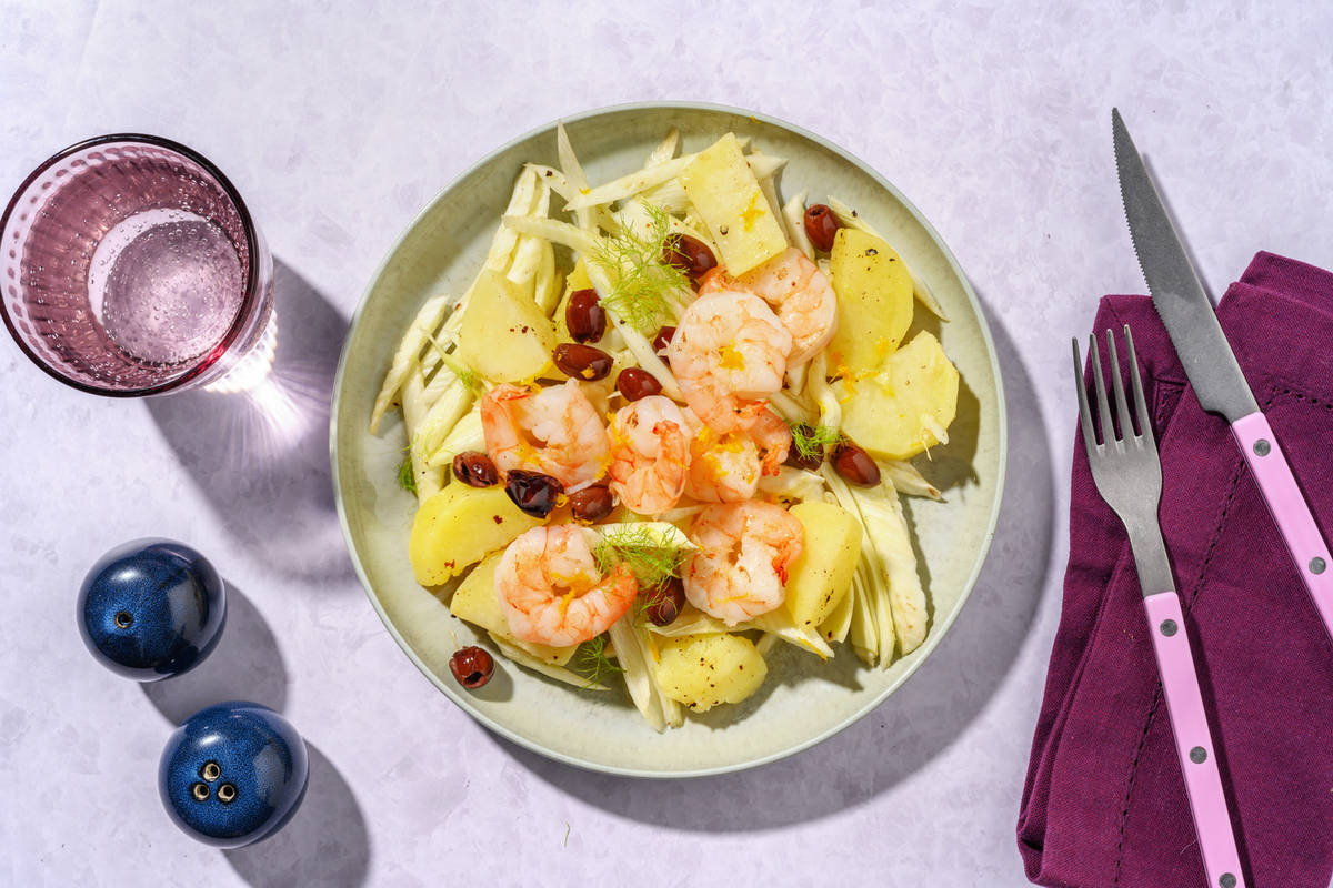 Insalata di mare alle mazzancolle e finocchi