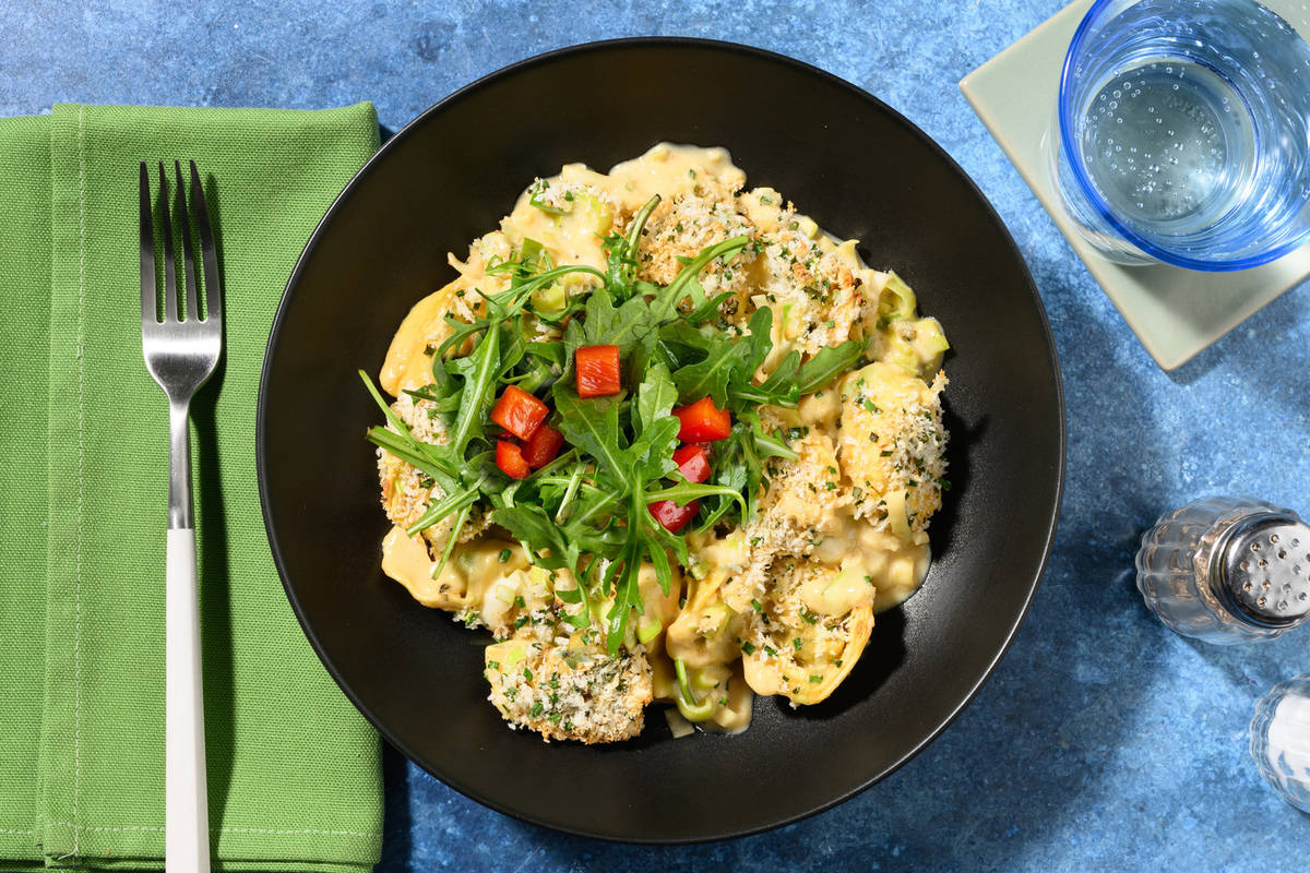 Krämig gratäng på svamptortelloni