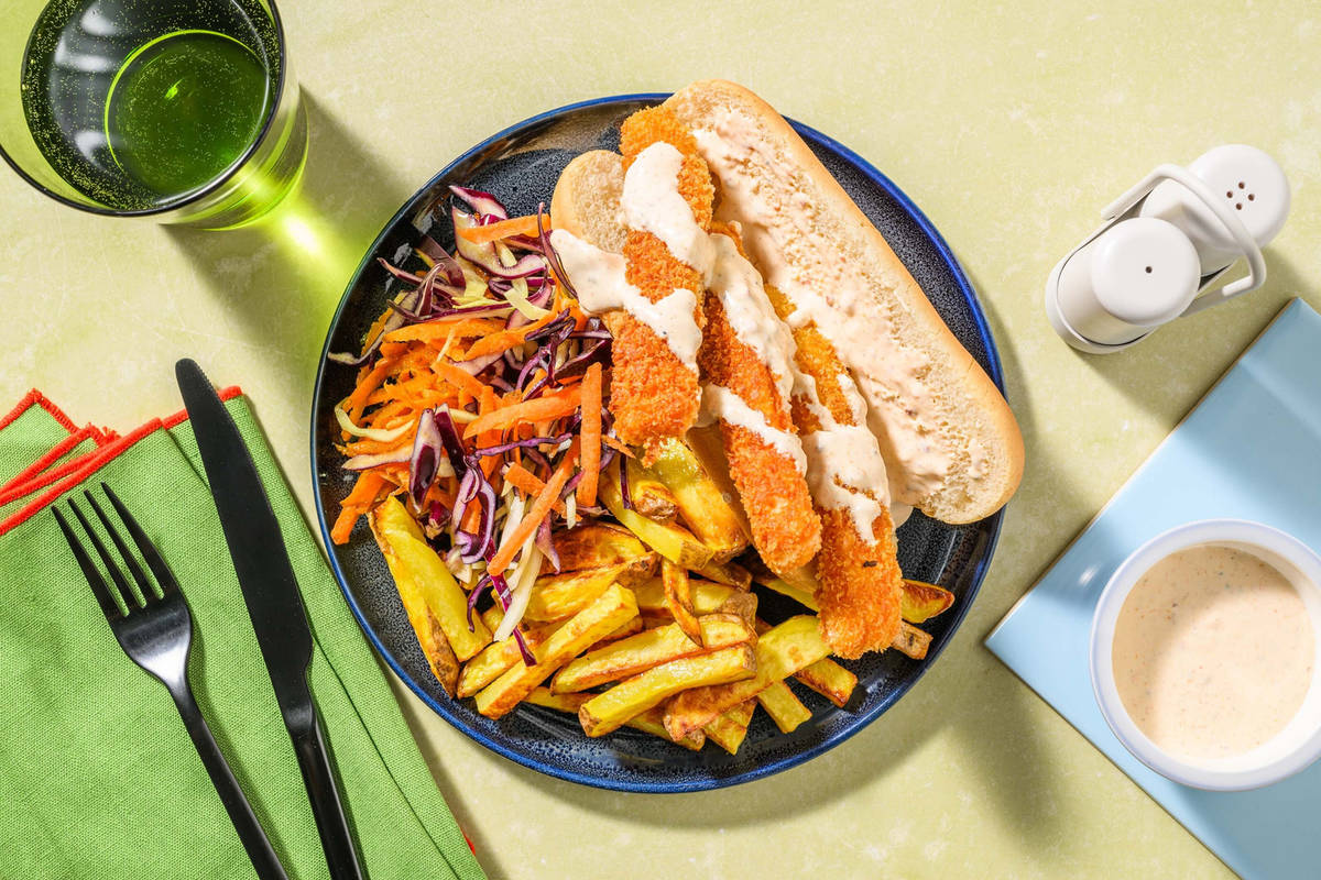 Fish finger hotdogs