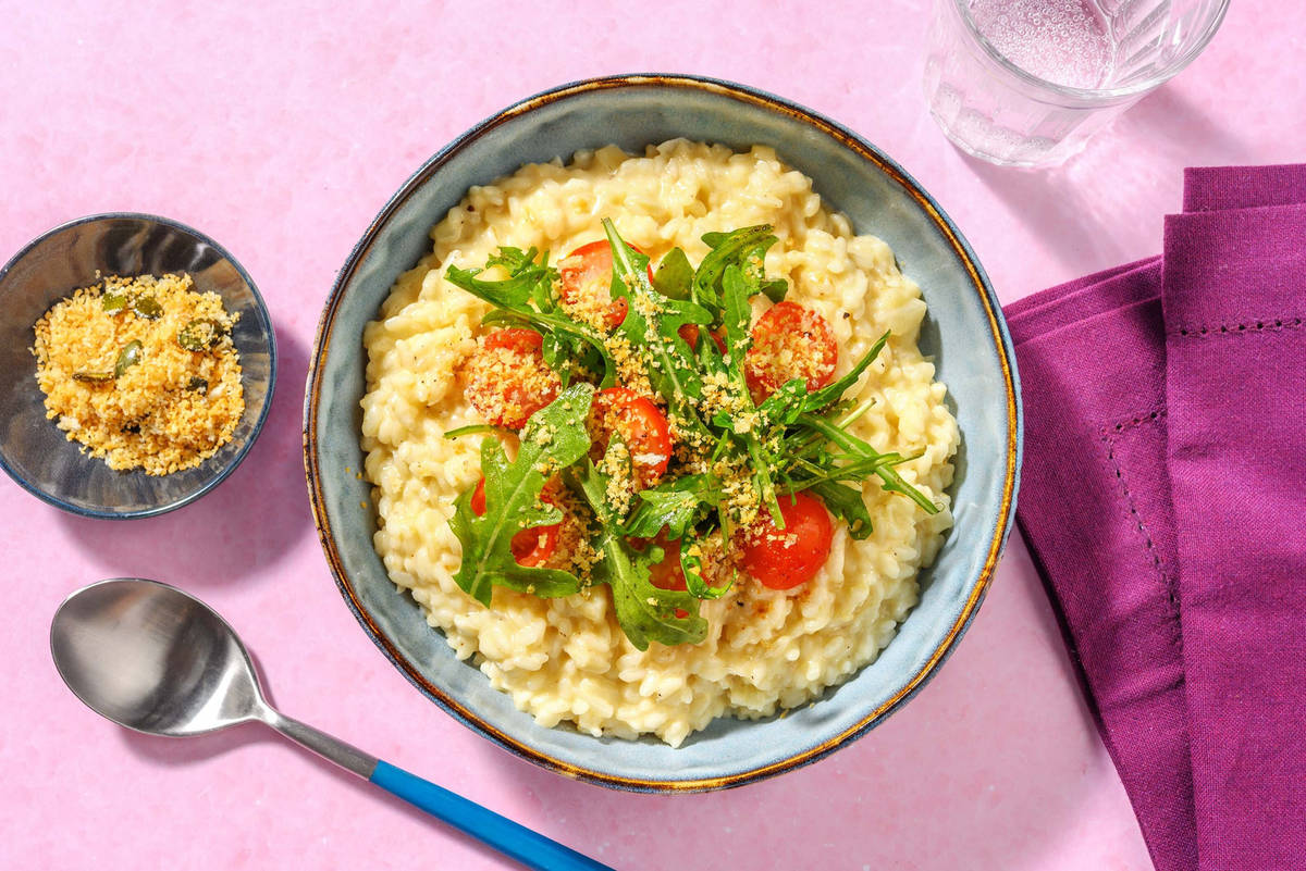 Cremet oste-risotto med to slags ost