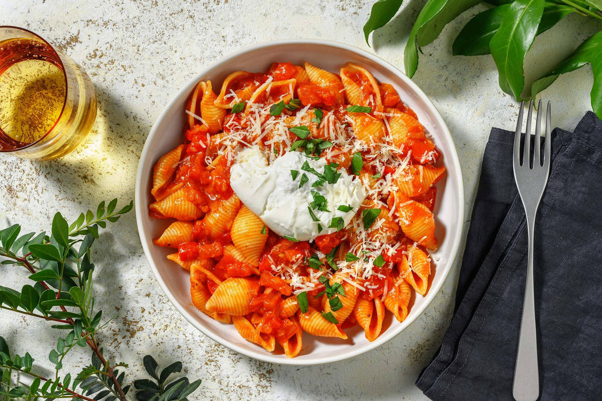 Burrata & pecorino pasta
