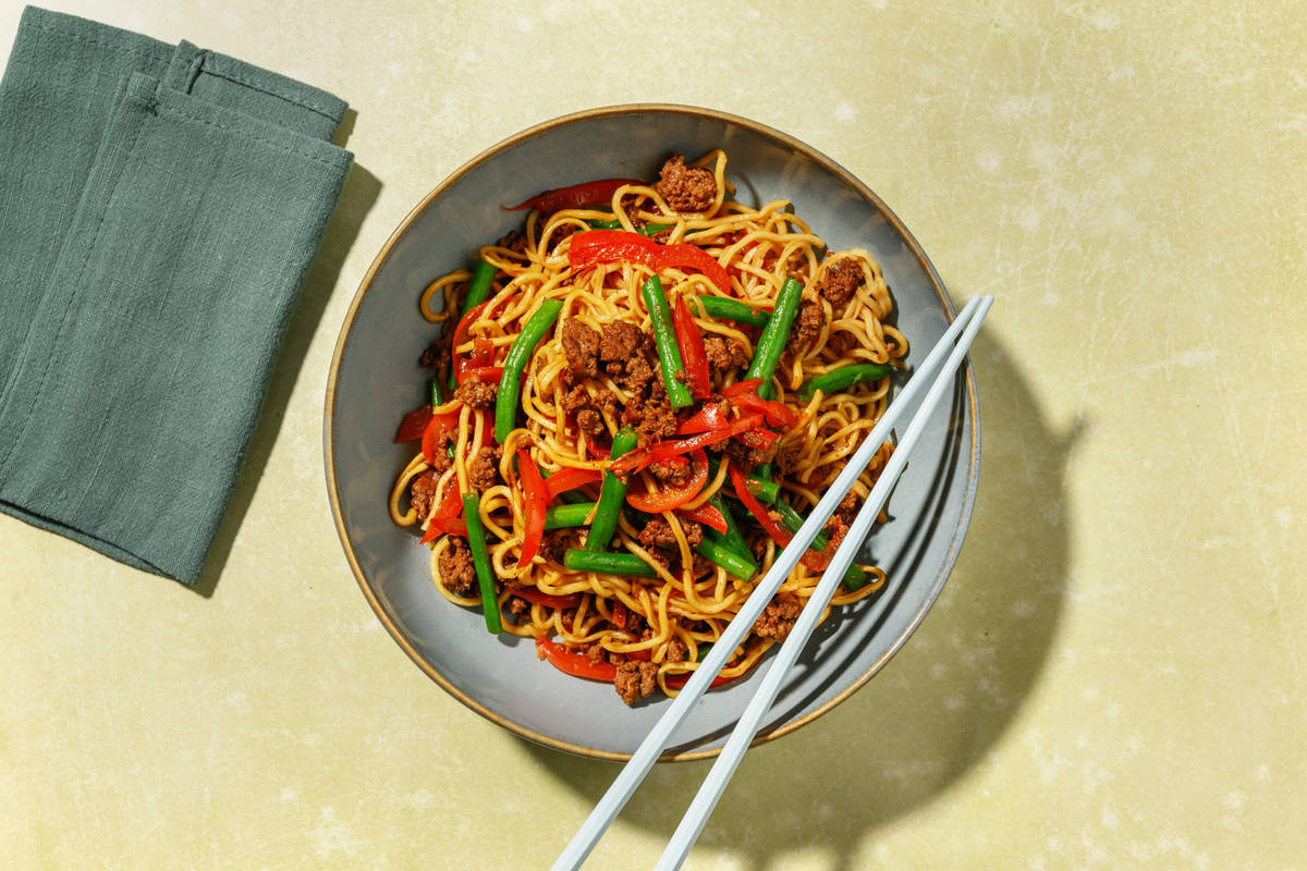 Hoisin Beef & Pork Mince and Mixed Veg Stir-Fry