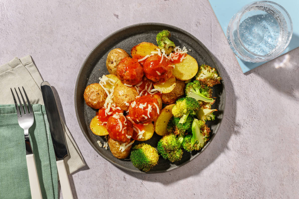 Cheesy Spiced Turkey Meatballs