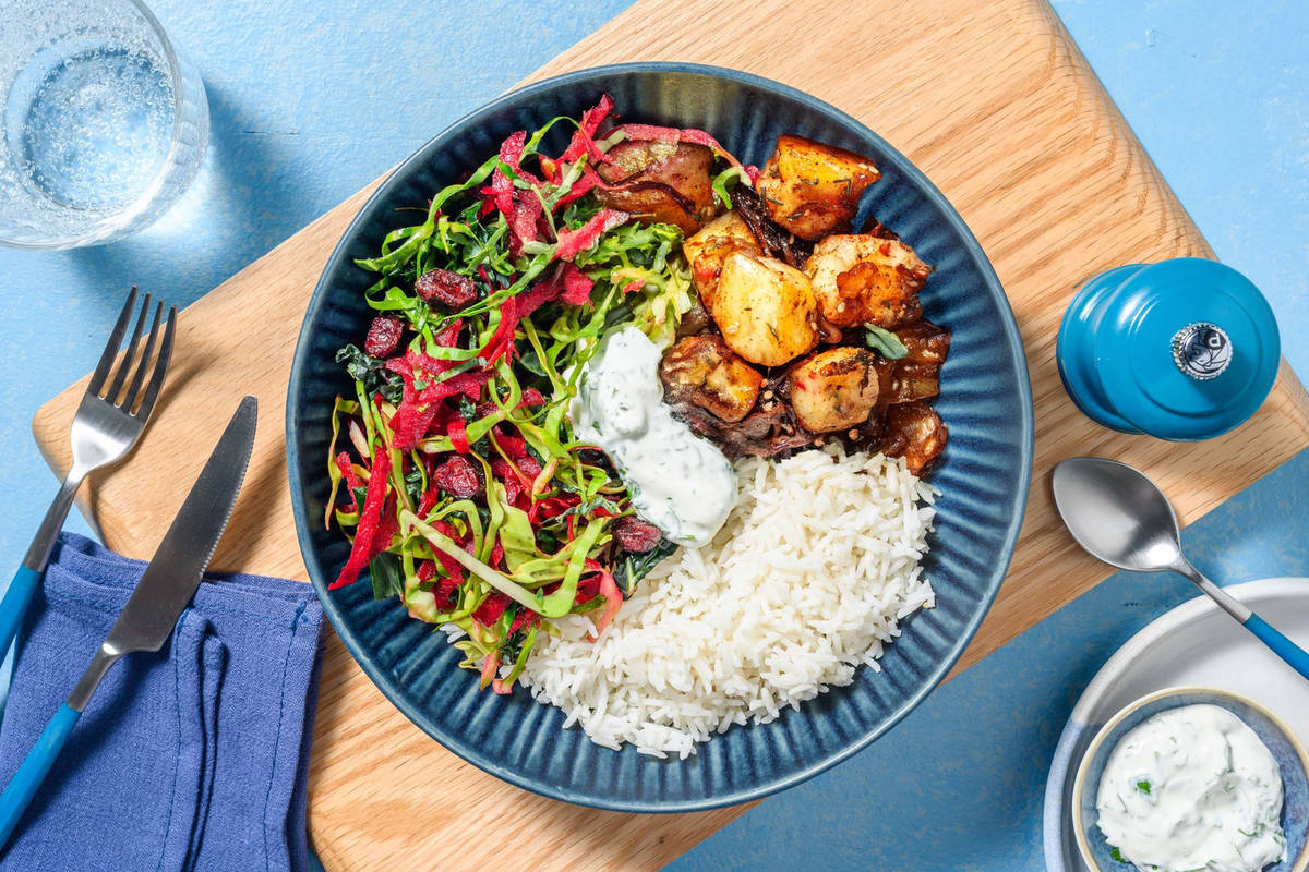 Marockansk grillost-bowl