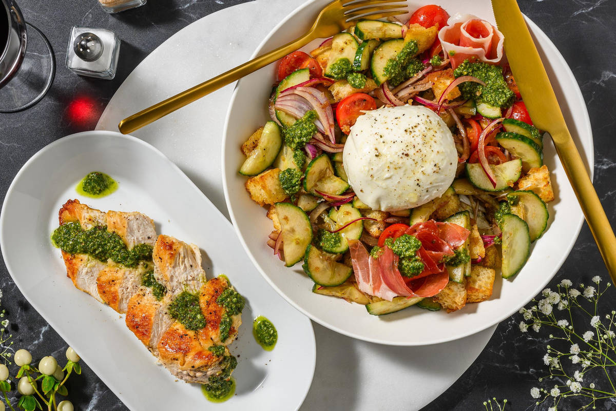 Pannstekt kycklingfilé och hemmagjord pesto