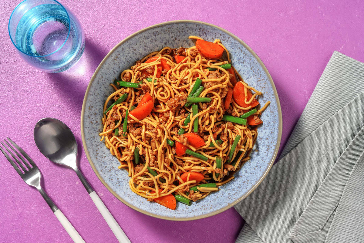 Sriracha Bulgogi Beef Noodles