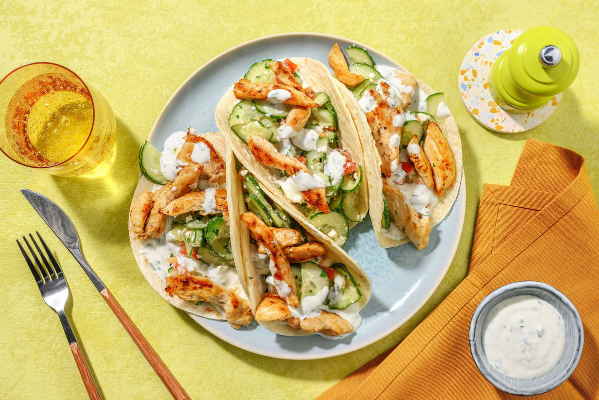 Tacos mit Hähnchen und Bio-Feta