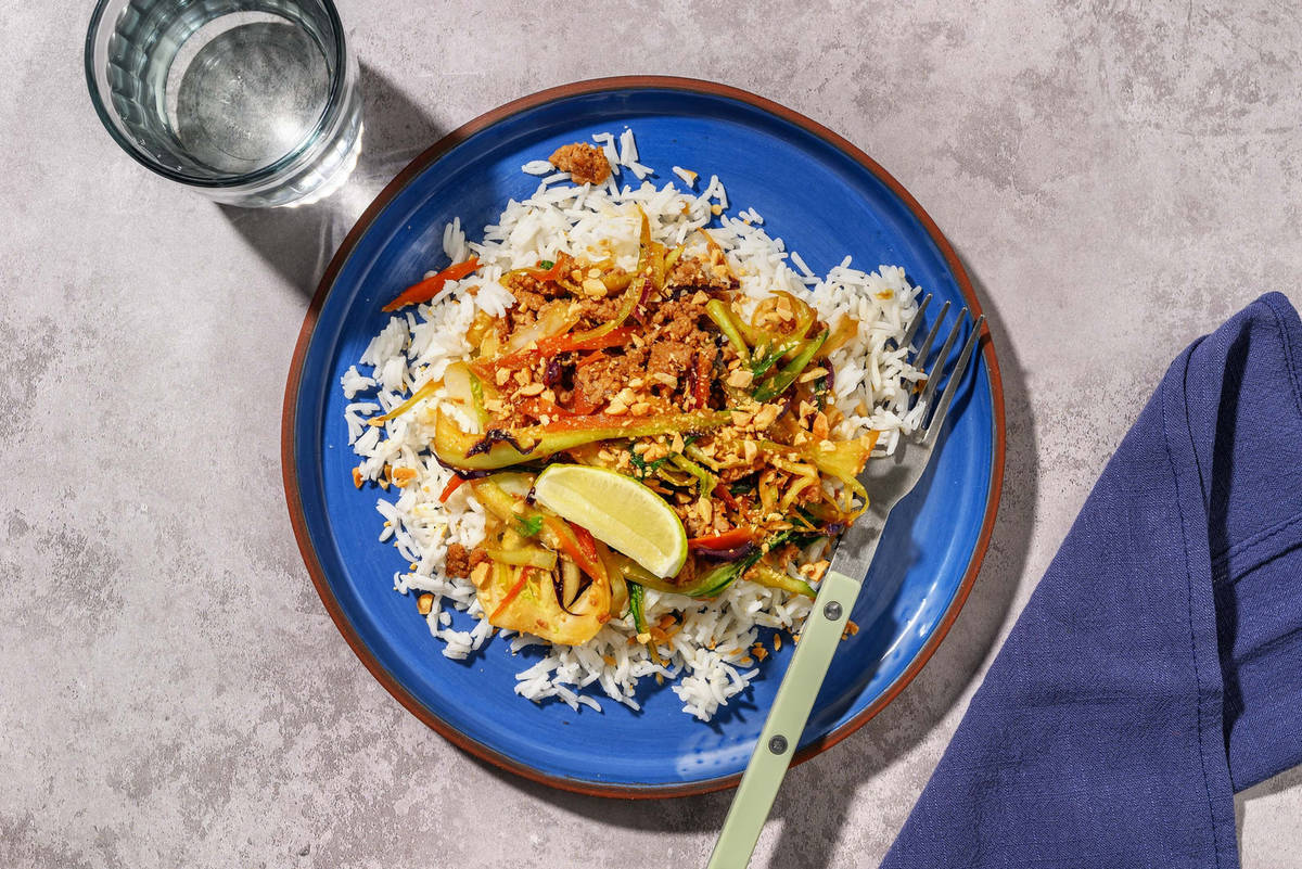 Weeknight Sticky Honey Pork Rice Bowl