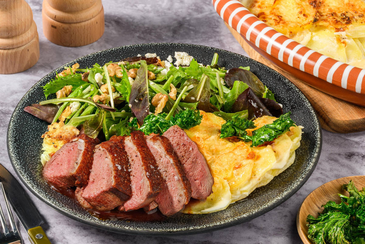 Sous vide-ankbröst och fyllig rödvinssås
