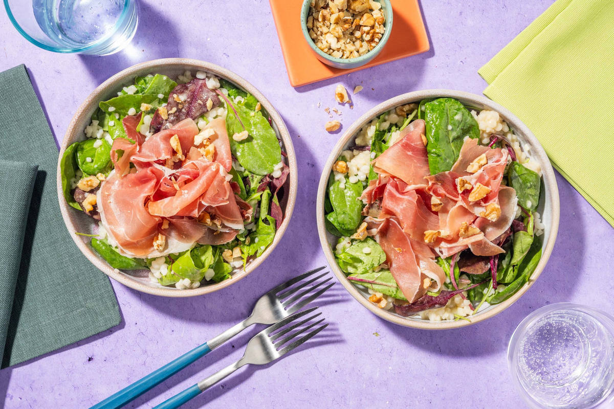 Honey mustard and serrano salad