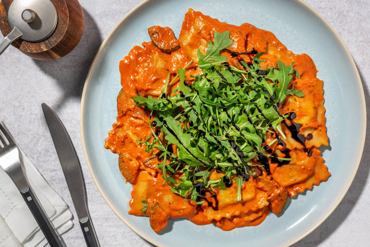Chicken, Spinach and Ricotta Ravioli in Cajun Sauce