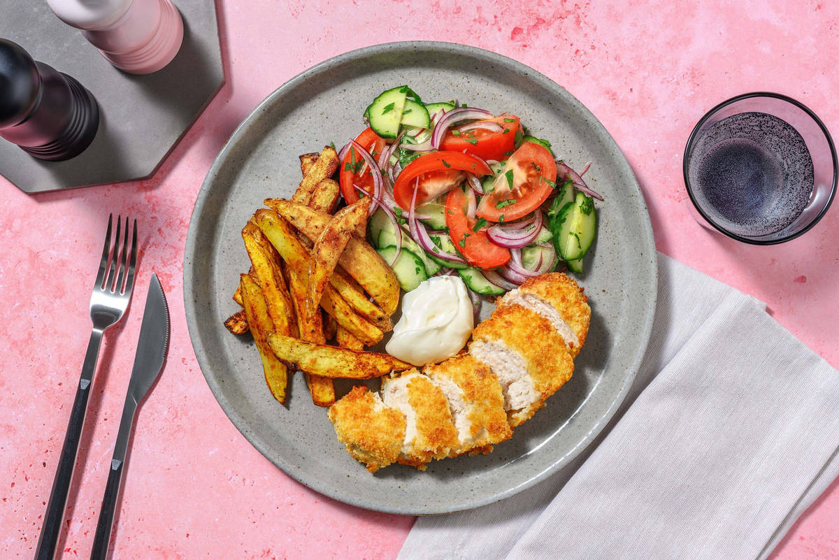 Cheese breaded chicken