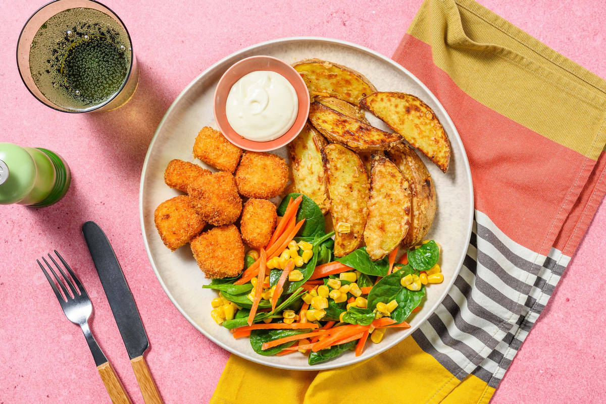 BBQ grill cheese nuggets