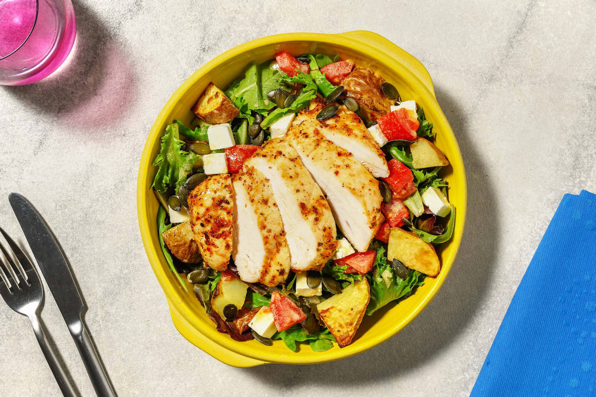 Greek Style Lemon and Herb Chicken Salad 