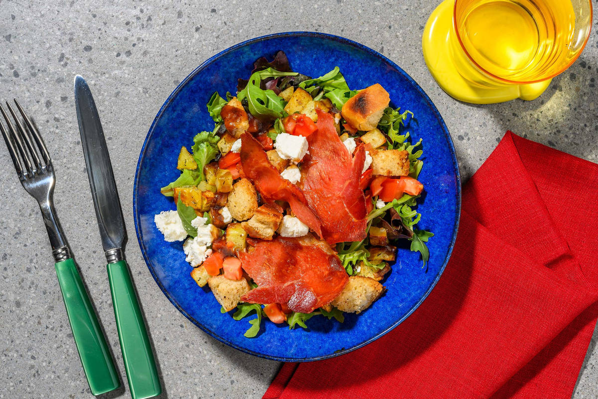 Figgy Serrano Ham Panzanella Salad