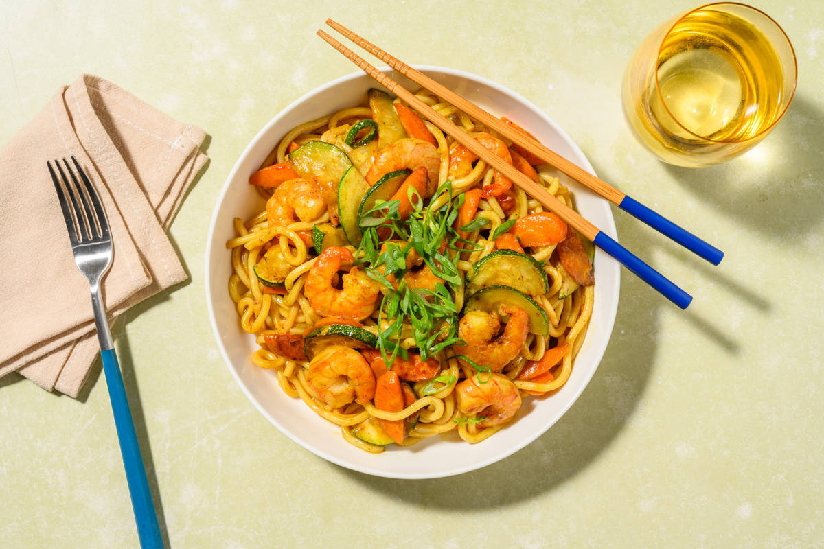 Bacon & Prawn Singapore-Style Noodles