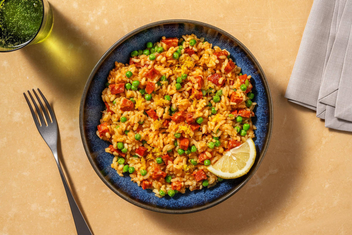 Spanish Style Chicken and Chorizo Rice
