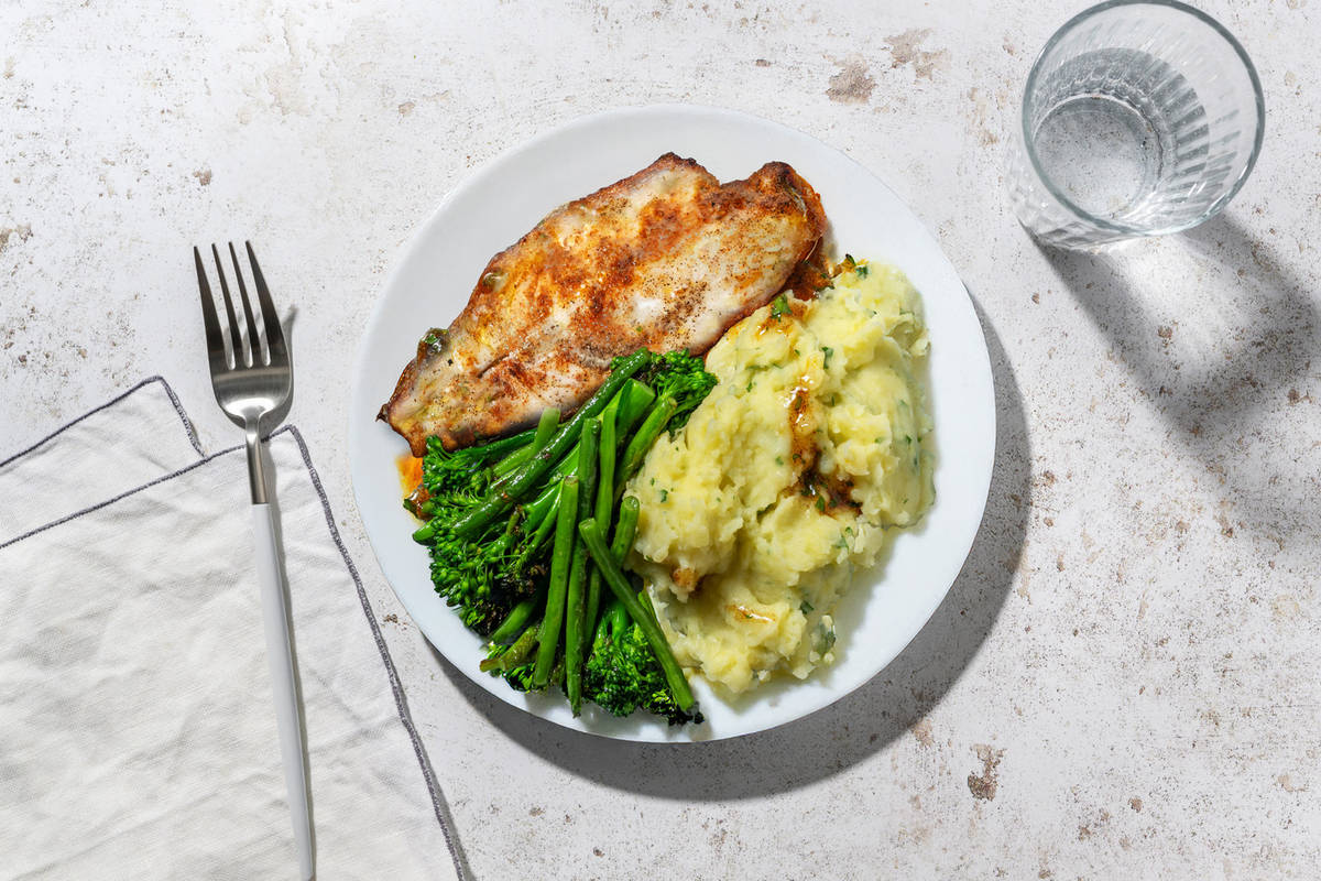 Cajun Spiced Salmon and Parsley Dressing