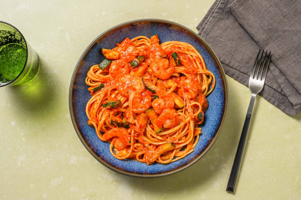 Double Prawn and Tomato Linguine