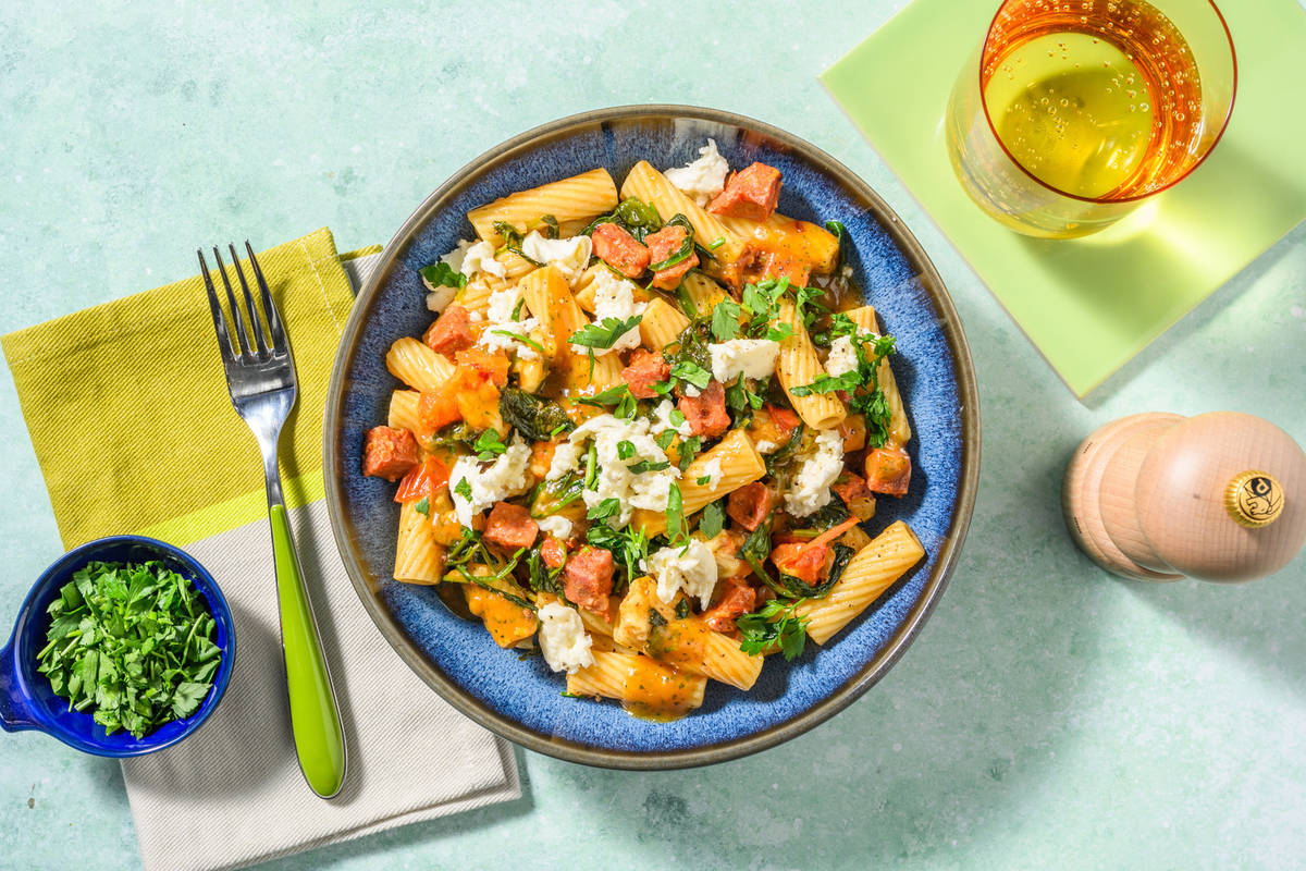 Chicken and Mozzarella Rigatoni
