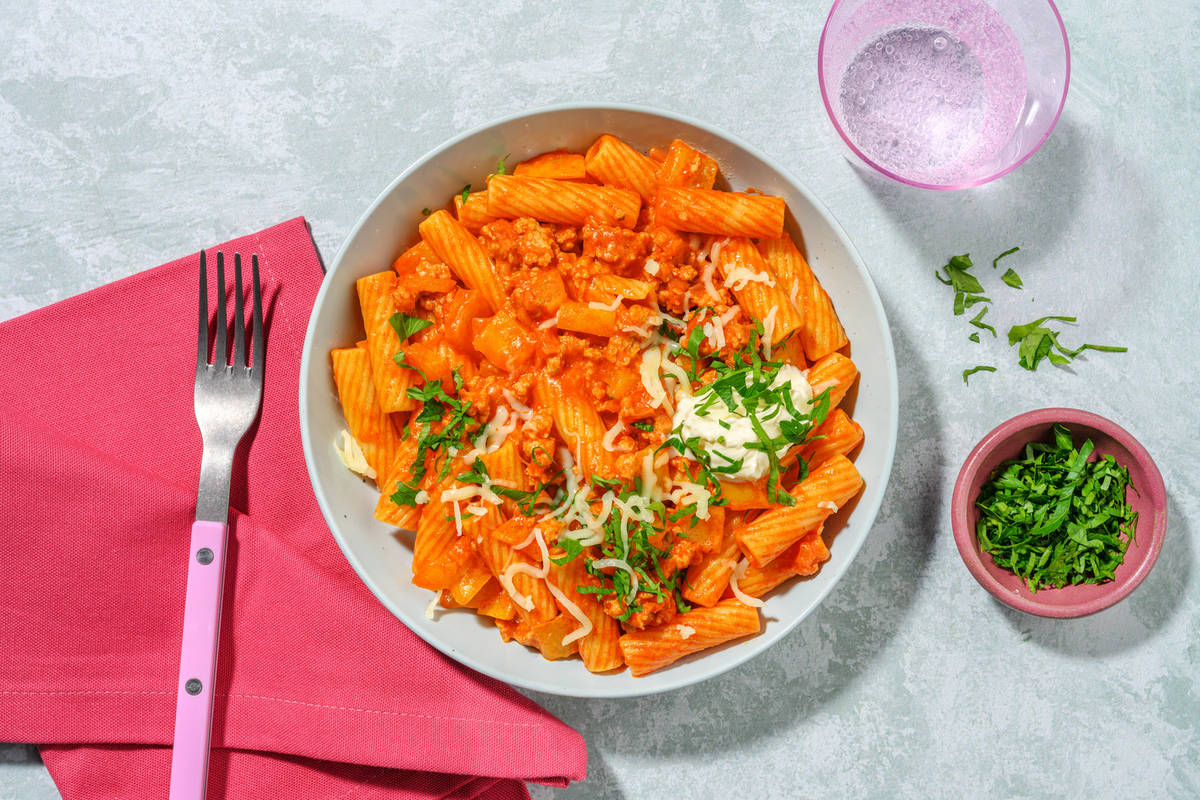 Paprika Turkey Mince Pasta