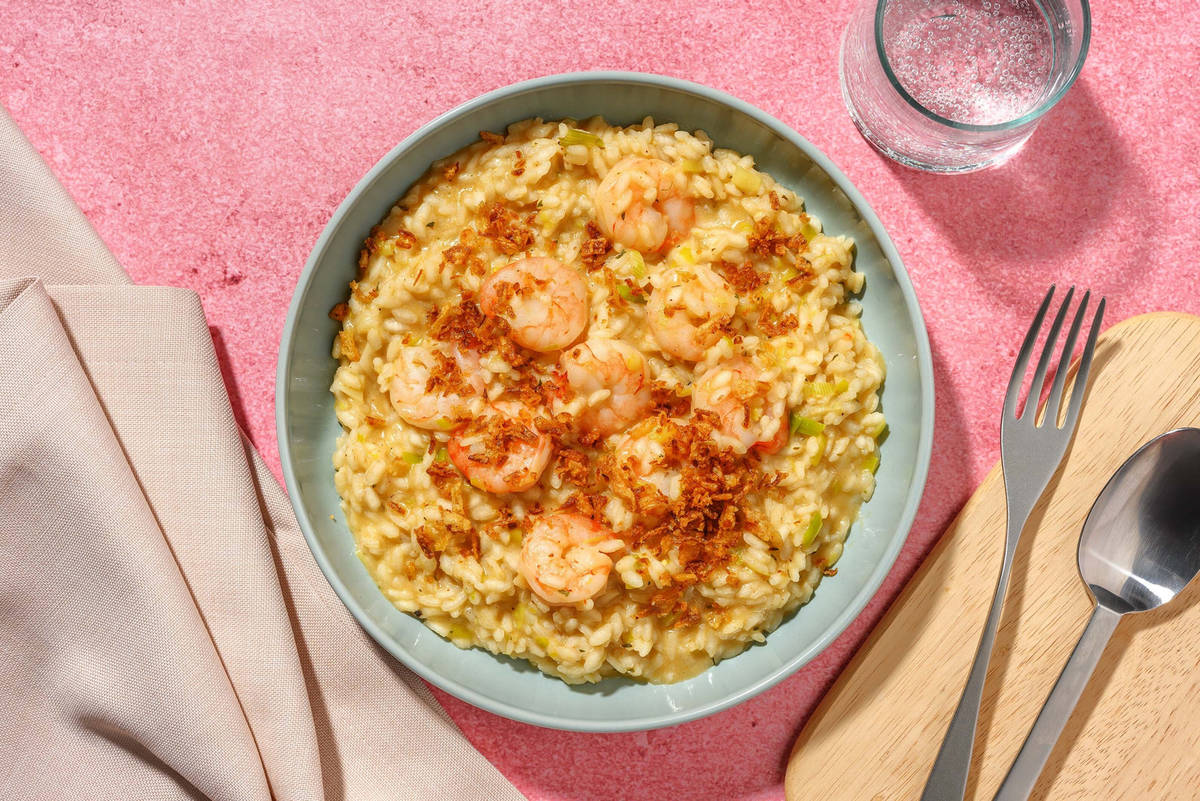 Stovetop Cajun Spiced Prawn Risotto
