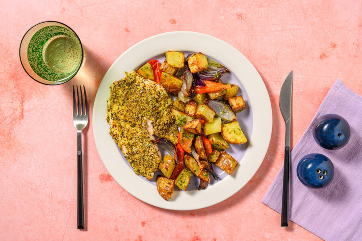 Lemon and Herb Crusted Basa