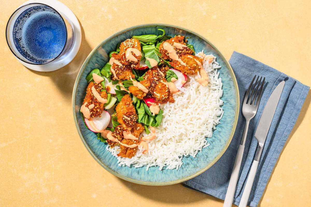 Koreansk inspireret vegetarisk BBQ-kebab 