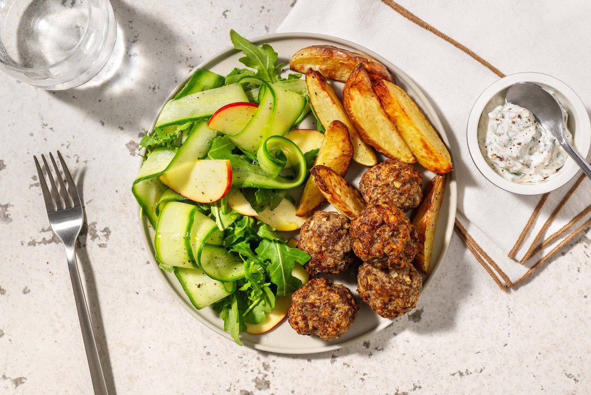 Kryddade köttbullar på nötfärs
