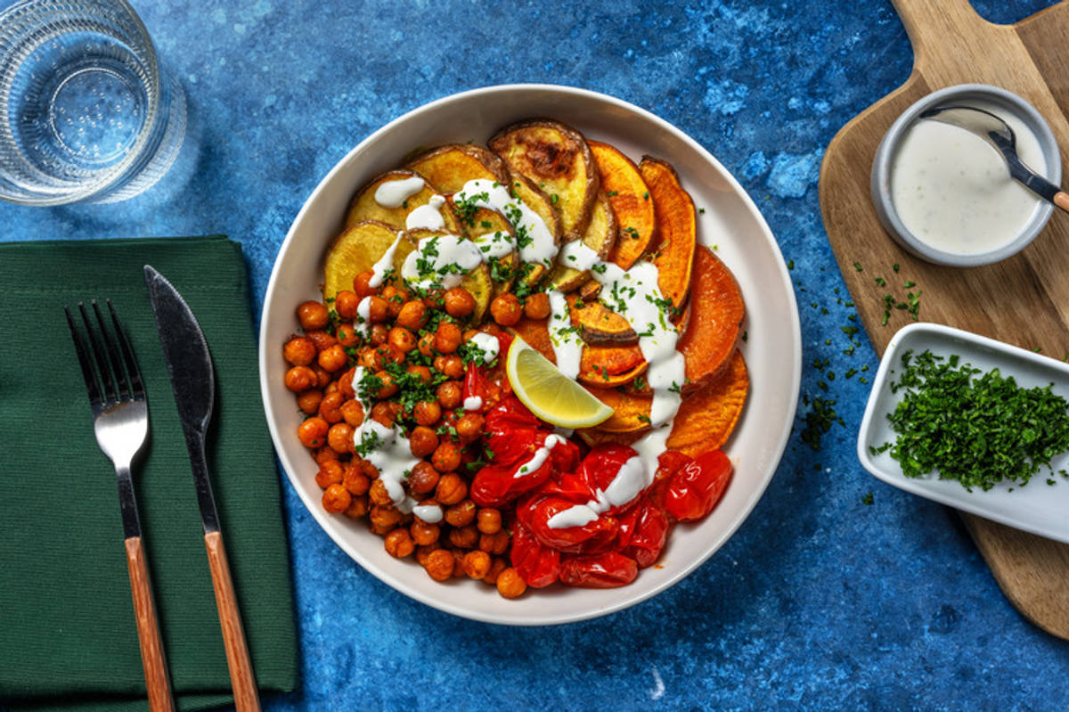 El Bol: patata, boniato, garbanzos y langostinos