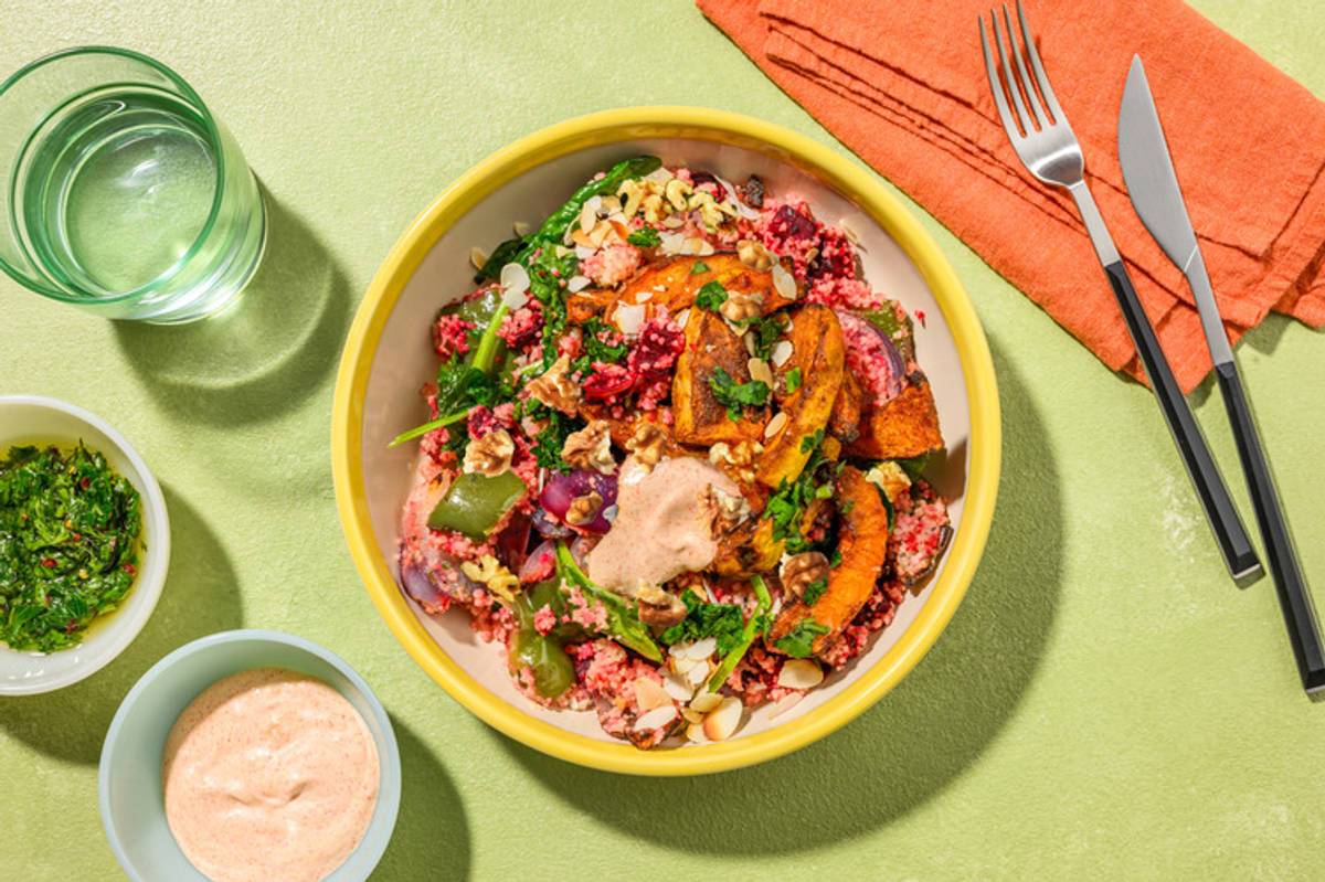Paprika Pumpkin & Rainbow Veg Couscous