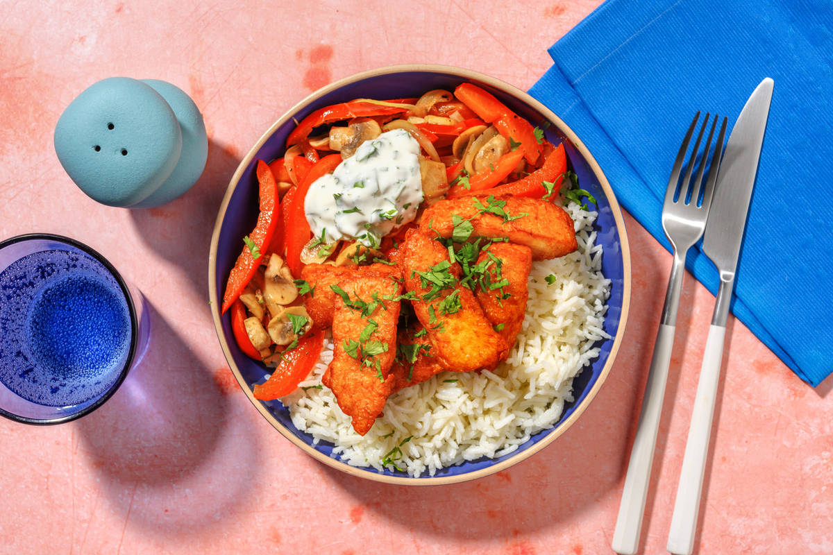 Ras-el-hanout Spiced Mushroom Bowl with Prawns